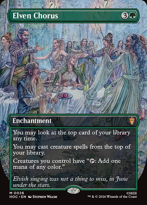Elven Chorus (26) - BORDERLESS (Foil) - The Hobbit Eternal - Game On