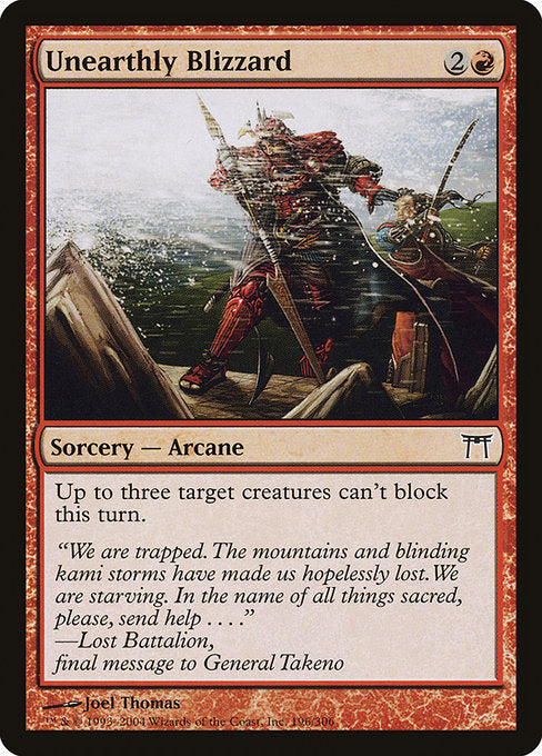 Unearthly Blizzard (196) - Champions of Kamigawa - Game On