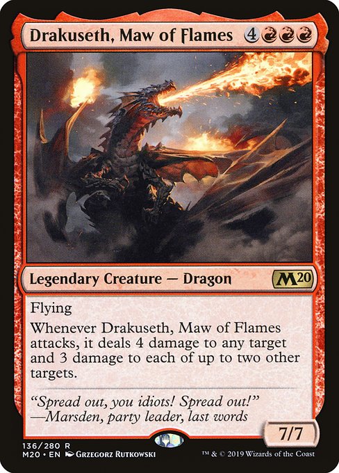 Drakuseth, Maw of Flames (136) (Foil) - Core Set 2020 - Game On