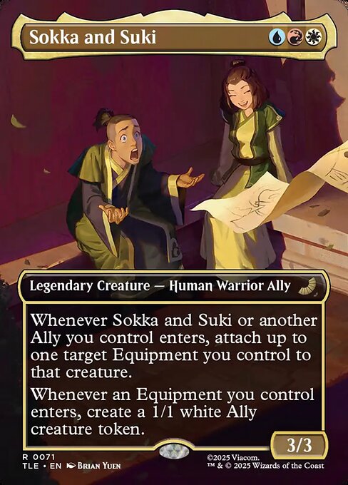 Sokka and Suki (71) - BORDERLESS - FULL ART (Foil) - Avatar: The Last Airbender Eternal - Game On