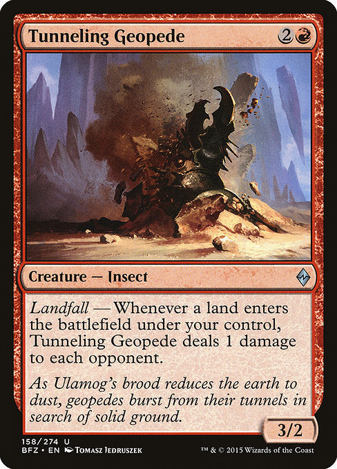 Tunneling Geopede (158) (Foil) - Battle for Zendikar - Game On