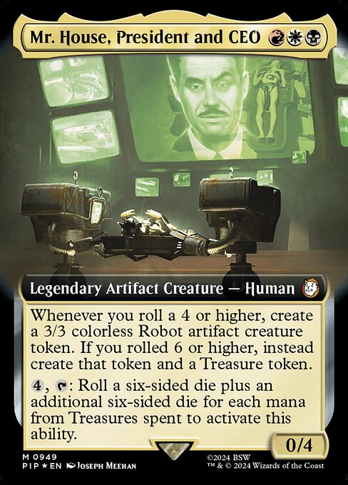 Mr. House, President and CEO (949) - EXTENDED ART (Foil) - Fallout - Game On