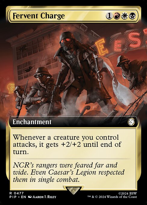 Fervent Charge (477) - EXTENDED ART (Foil) - Fallout - Game On
