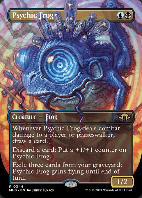 Psychic Frog (344) - BORDERLESS - FULL ART - Modern Horizons 3 - Game On