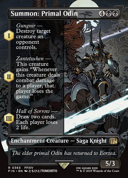 Summon: Primal Odin (365) - BORDERLESS - FULL ART - Final Fantasy - Game On