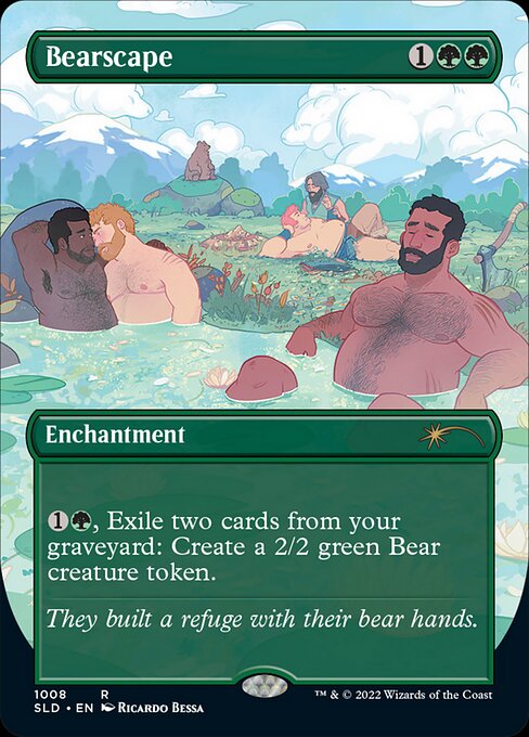 Bearscape (1008) - BORDERLESS - FULL ART (Foil) - Secret Lair Drop - Game On