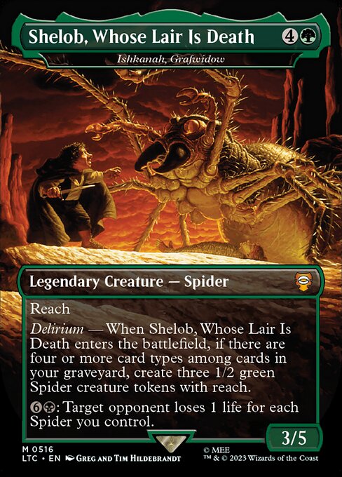 Ishkanah, Grafwidow (516) - BORDERLESS - FULL ART - Tales of Middle-earth Commander - Game On