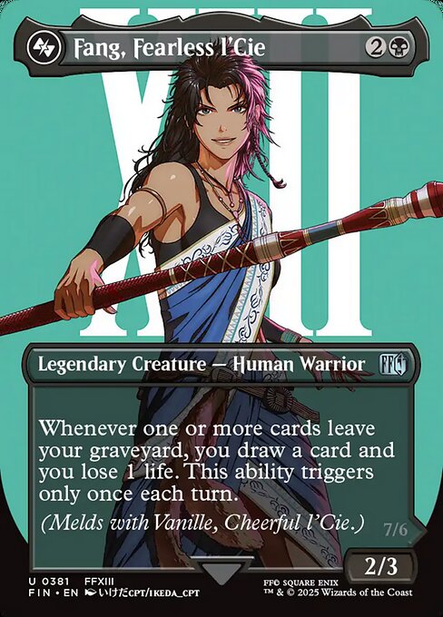 Fang, Fearless l'Cie (381) - BORDERLESS - FULL ART (Foil) - Final Fant Game On Fang, Fearless l'Cie (381) - BORDERLESS - FULL ART (Foil) - Final Fant Game On