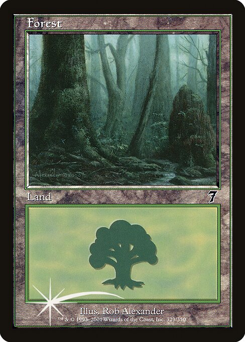 Forest (329★) (Foil) - Seventh Edition - Game On