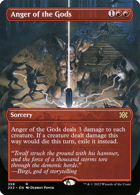 Anger of the Gods (358) - BORDERLESS - FULL ART - Double Masters 2022 - Game On