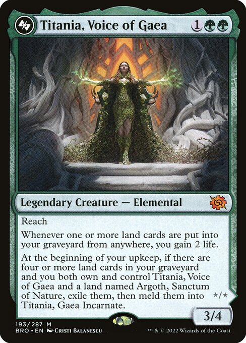 Titania, Voice of Gaea (193) (Foil) - The Brothers' War - Game On