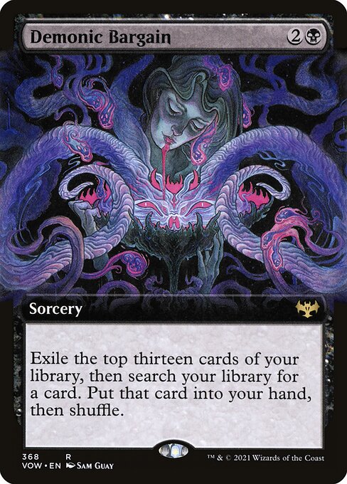 Demonic Bargain (368) - EXTENDED ART (Foil) - Innistrad: Crimson Vow - Game On