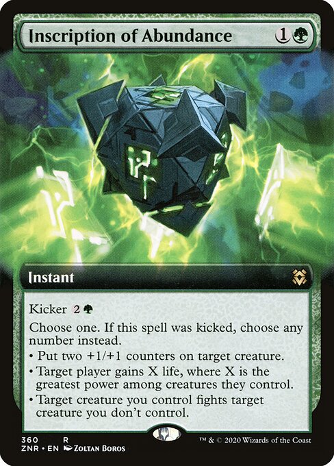Inscription of Abundance (360) - EXTENDED ART (Foil) - Zendikar Rising - Game On