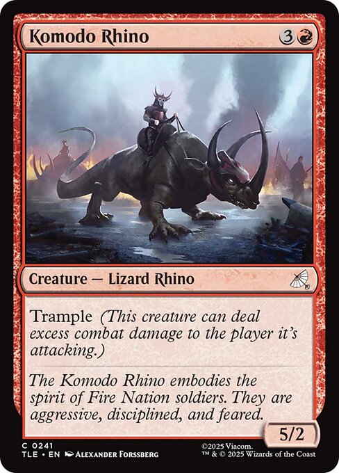 Komodo Rhino (241) (Foil) - Avatar: The Last Airbender Eternal - Game On