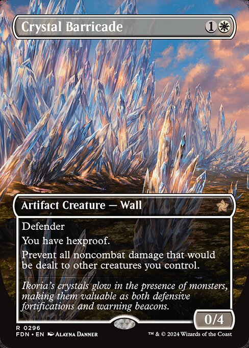 Crystal Barricade (296) - BORDERLESS (Foil) - Foundations - Game On