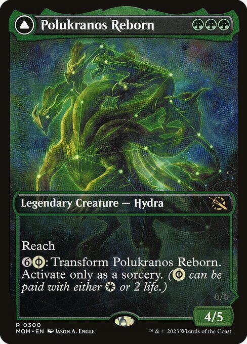 Polukranos Reborn // Polukranos, Engine of Ruin (300) - SHOWCASE - FULL ART (Foil) - March of the Machine - Game On