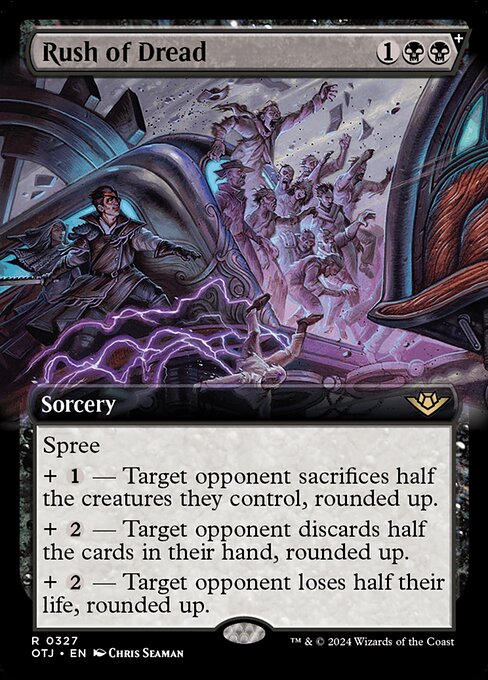 Rush of Dread (327) - EXTENDED ART (Foil) - Outlaws of Thunder Junction - Game On