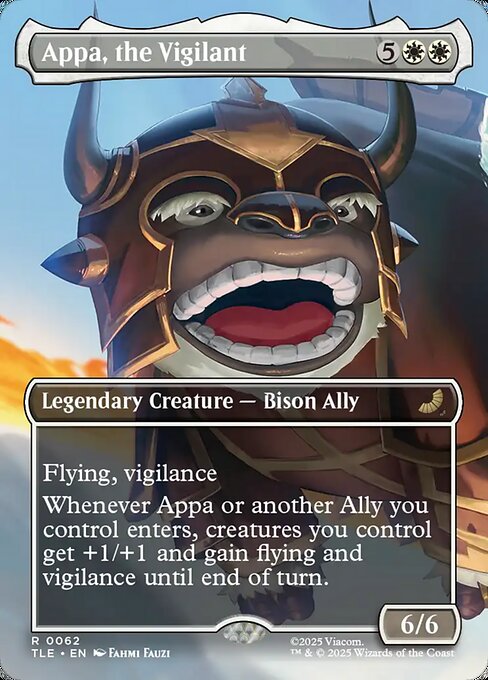 Appa, the Vigilant (62) - BORDERLESS - FULL ART (Foil) - Avatar: The Last Airbender Eternal - Game On