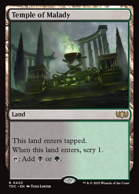 Temple of Malady (403) - Tarkir: Dragonstorm Commander - Game On