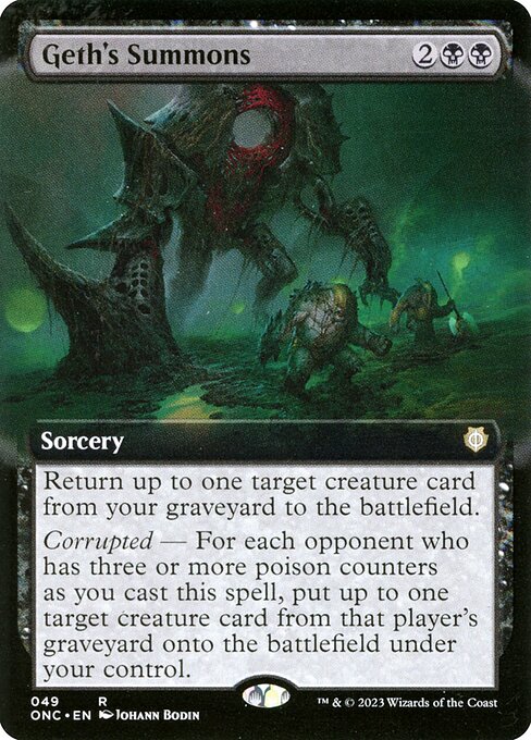 Geth's Summons (49) - EXTENDED ART - Phyrexia: All Will Be One Commander - Game On