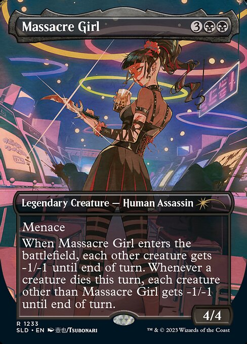Massacre Girl (1233) - BORDERLESS - FULL ART (Foil) - Secret Lair Drop - Game On