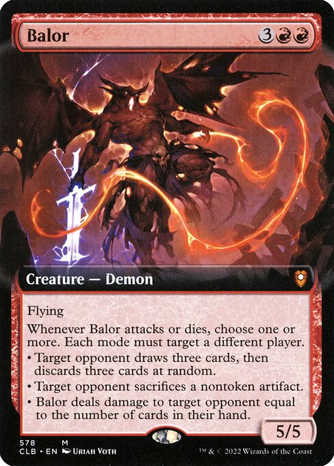 Balor (578) - EXTENDED ART (Foil) - Commander Legends: Battle for Baldur's Gate - Game On