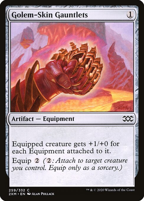 Golem-Skin Gauntlets (259) - Double Masters - Game On