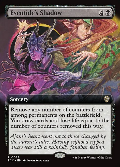 Eventide's Shadow (28) - EXTENDED ART - Lorwyn Eclipsed Commander - Game On