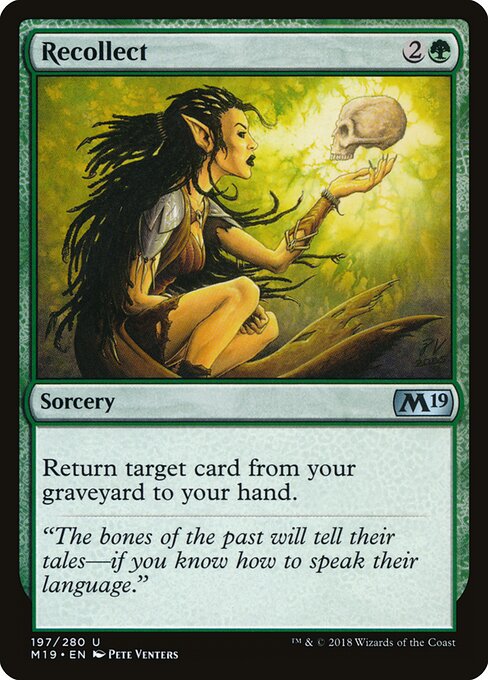 Recollect (197) (Foil) - Core Set 2019 - Game On