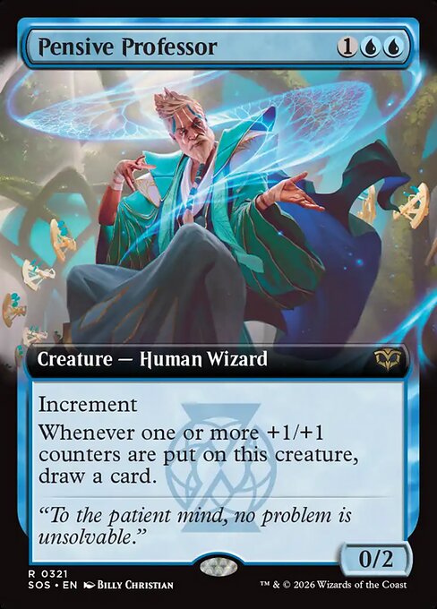 Pensive Professor (321) - EXTENDED ART (Foil) - Secrets of Strixhaven - Game On