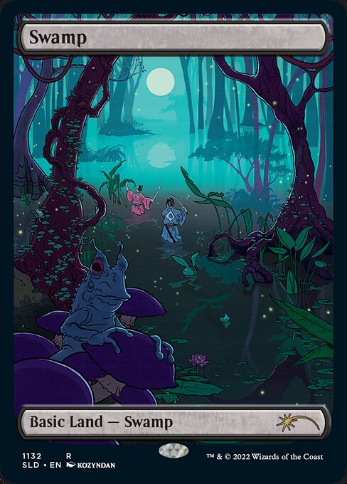 Swamp (1132) - FULL ART (Foil) - Secret Lair Drop - Game On