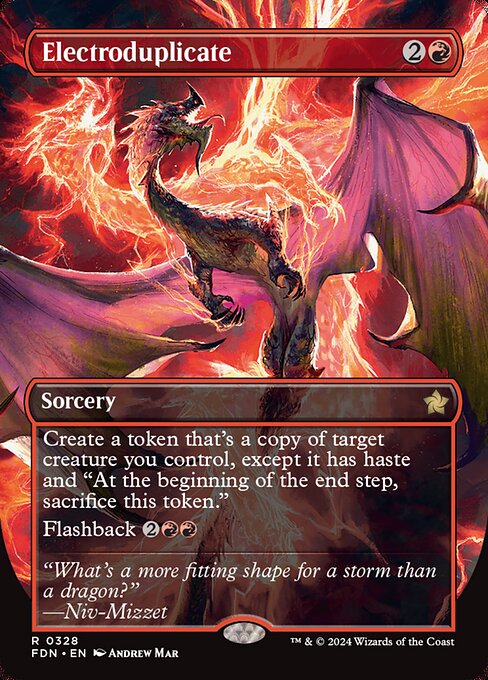 Electroduplicate (328) - BORDERLESS - FULL ART - Foundations - Game On