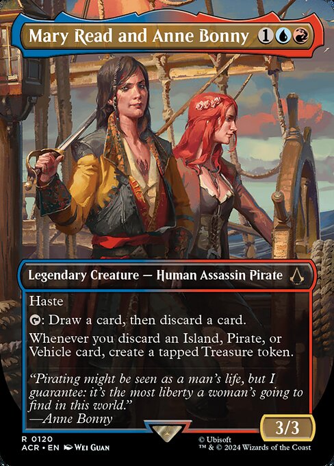 Mary Read and Anne Bonny (120) - BORDERLESS - FULL ART (Foil) - Assassin's Creed - Game On