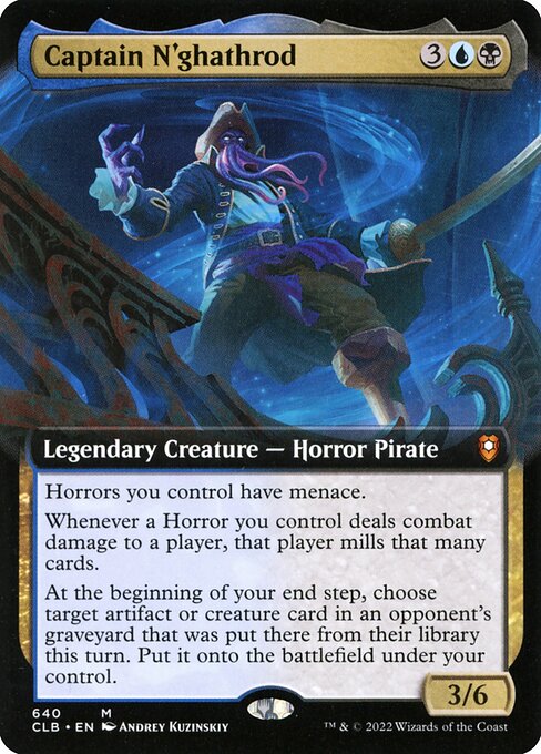 Captain N'ghathrod (640) - EXTENDED ART - Commander Legends: Battle for Baldur's Gate - Game On