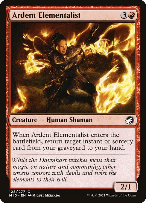 Ardent Elementalist (128) (Foil) - Innistrad: Midnight Hunt - Game On