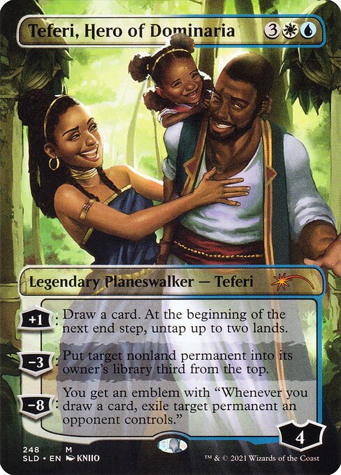 Teferi, Hero of Dominaria (248) - BORDERLESS - FULL ART (Foil) - Secret Lair Drop - Game On