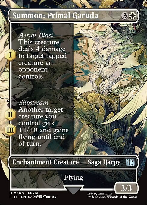 Summon: Primal Garuda (360) - BORDERLESS - FULL ART (Foil) - Final Fantasy - Game On