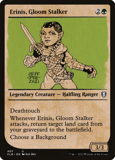 Erinis, Gloom Stalker (407) - SHOWCASE (Foil) - Commander Legends: Battle for Baldur's Gate - Game On
