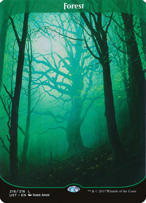 Forest (216) - BORDERLESS - FULL ART - Unstable - Game On