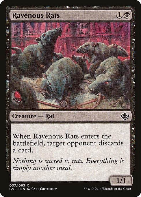Ravenous Rats (37) - Duel Decks Anthology: Garruk vs. Liliana - Game On