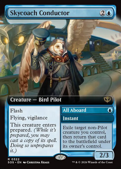 Skycoach Conductor // All Aboard (322) - EXTENDED ART - Secrets of Strixhaven - Game On