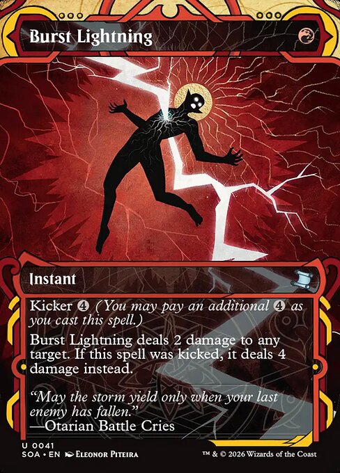 Burst Lightning (41) - BORDERLESS (Foil) - Secrets of Strixhaven Mystical Archive - Game On