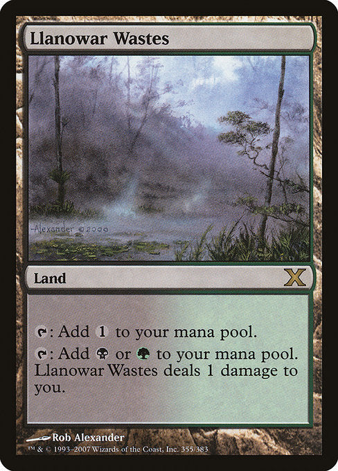 Llanowar Wastes (355) (Foil) - Tenth Edition - Game On