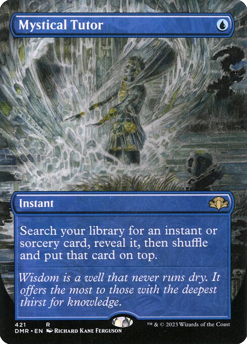 Mystical Tutor (421) - BORDERLESS - FULL ART (Foil) - Dominaria Remastered - Game On