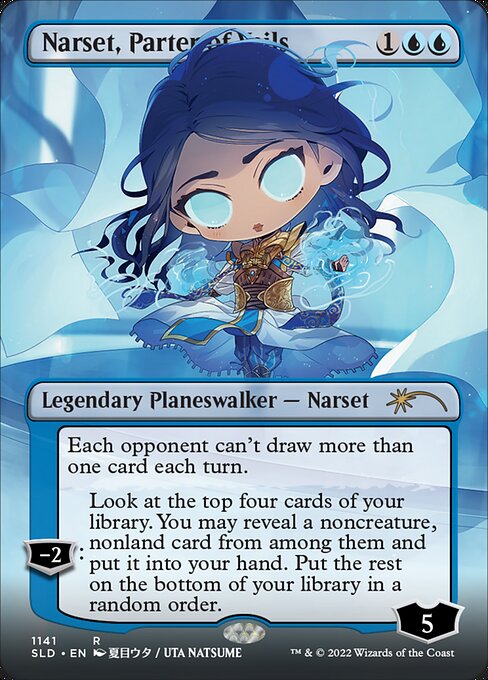 Narset, Parter of Veils (1141) - BORDERLESS (Foil) - Secret Lair Drop - Game On