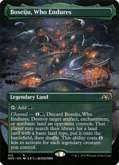 Boseiju, Who Endures (412) - BORDERLESS - FULL ART - Kamigawa: Neon Dynasty - Game On