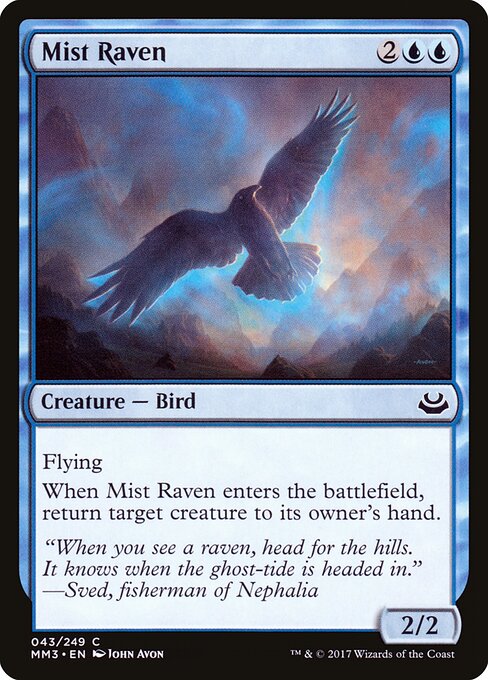 Mist Raven (43) (Foil) - Modern Masters 2017 - Game On