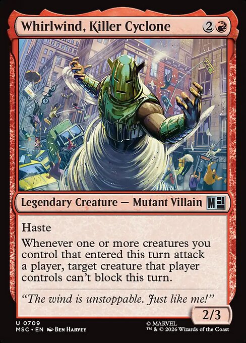 Whirlwind, Killer Cyclone (709) (Foil) - Marvel Super Heroes Commander - Game On