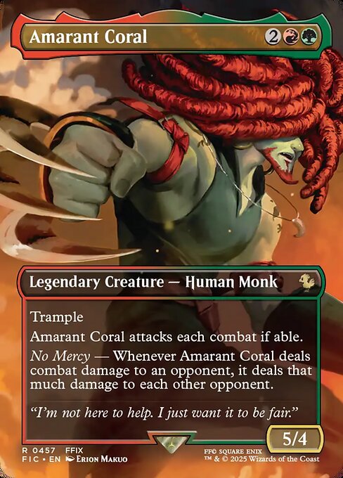 Amarant Coral (457) - BORDERLESS - FULL ART (Foil) - Final Fantasy Commander - Game On