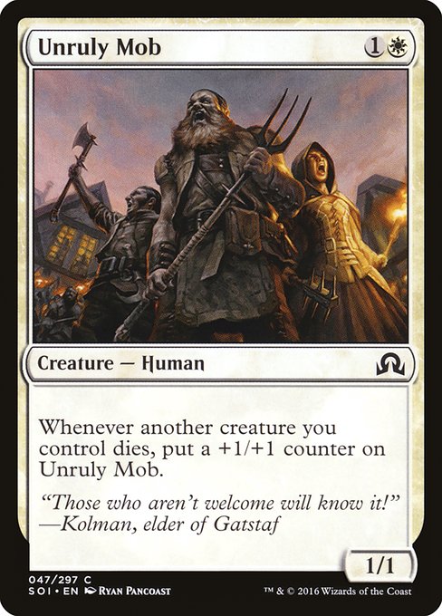 Unruly Mob (47) (Foil) - Shadows over Innistrad - Game On